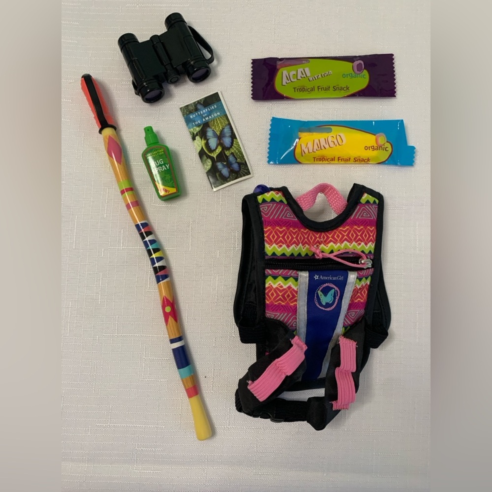 American Girl Lea RAINFOREST HIKE Backpack for 18” doll.